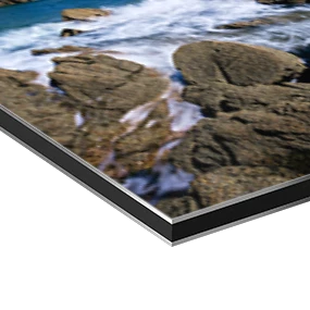 Papier d'art sur une plaque d'aluminium